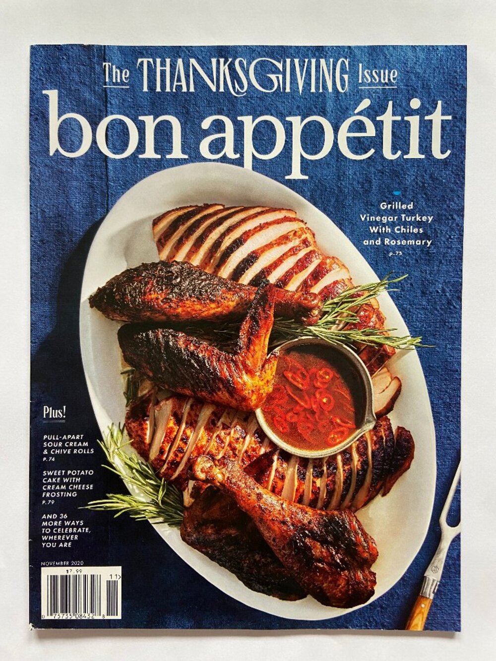 Bon Appetit Magazine November 2020 The Thanksgiving Issue Cover No Label